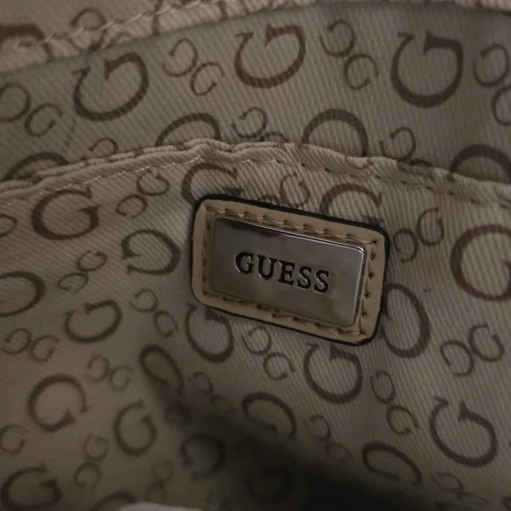 Guess Burgundy Embossed Handbag - Picture 7 of 7